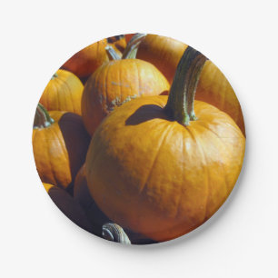 Pumpkins Paper Plates - 7 inches