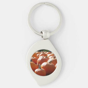 Pumpkins Photo for Fall, Halloween or Thanksgiving Key Ring