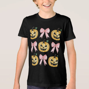 Pumpkins & Pink Bows Tri-Blend Shirt