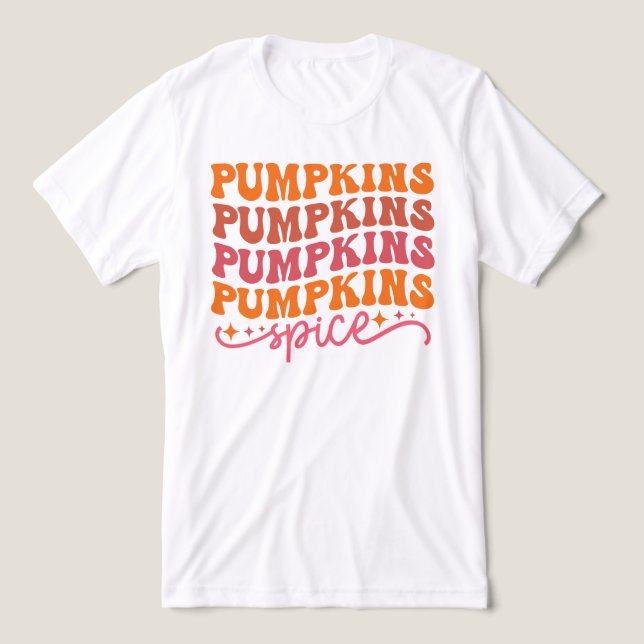 Pumpkins Pumpkins Pumpkins Pumpkins Spice Tri-Blend Shirt (Design Front)
