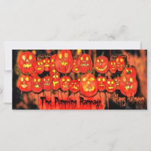 Pumpkins Rampage Halloween Party Invitation