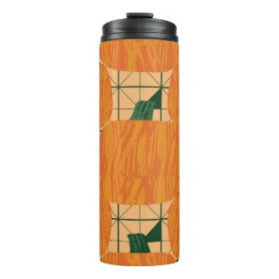 Pumpkins: Retro Geometric Triangle. Thermal Tumbler