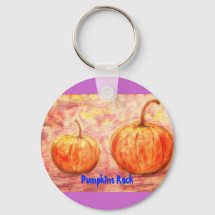 Pumpkins Rock Key Ring