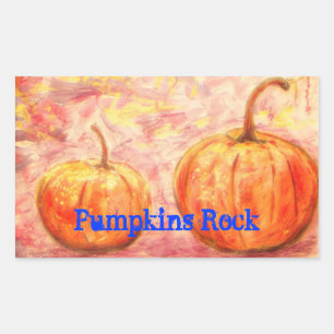 Pumpkins Rock Rectangular Sticker