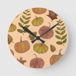Pumpkins  round clock