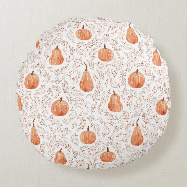 Pumpkins Round Cushion (Front)