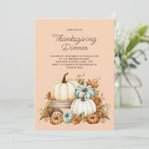Pumpkins Rustic Boho Harvest Thanksgiving Dinner