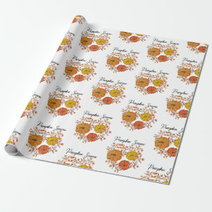 Pumpkins season wrapping paper