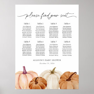 Pumpkins Seating Chart Foam Board