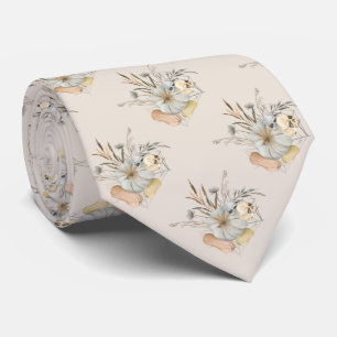 Pumpkins Skulls and Squash Thanksgiving Tie