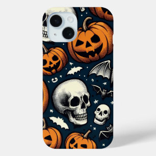 Pumpkins & Skulls iPhone 15 Case
