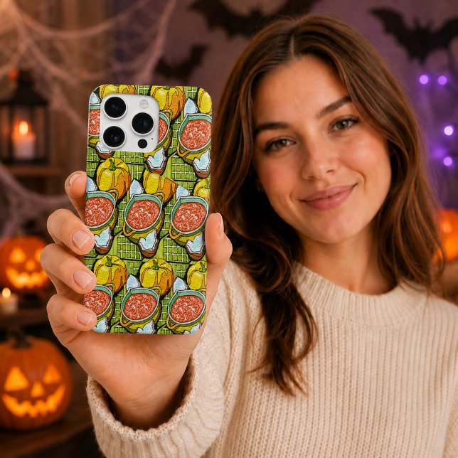 Pumpkins & Soup Pattern Autumn Halloween (Pumpkins & Soup Pattern Autumn Halloween iPhone 17 Case-Mate iPhone Case)