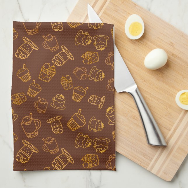 Pumpkins Spice Baker Tea Towel (Quarter Fold)