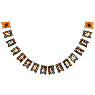 Pumpkins & Spiders Happy Halloween Bunting