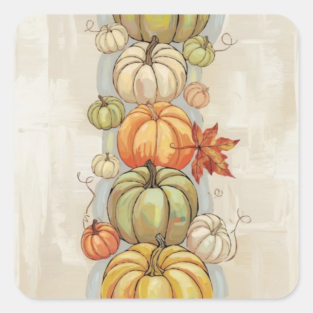 Pumpkins Square Sticker (Front)