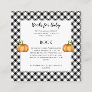 Pumpkins   Sunflowers Baby Shower Book Request Enclosure Card