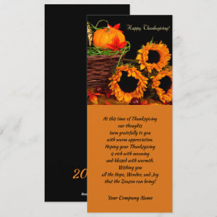 Pumpkins & Sunflowers Thanksgiving Greeting Cards