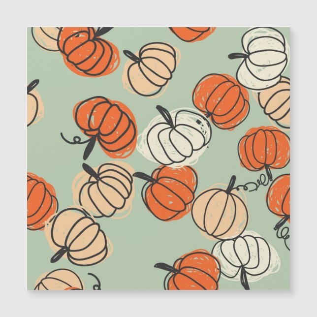 Pumpkins: Thanksgiving seamless pattern. (Front)
