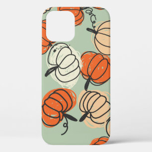 Pumpkins: Thanksgiving seamless pattern. iPhone 12 Case