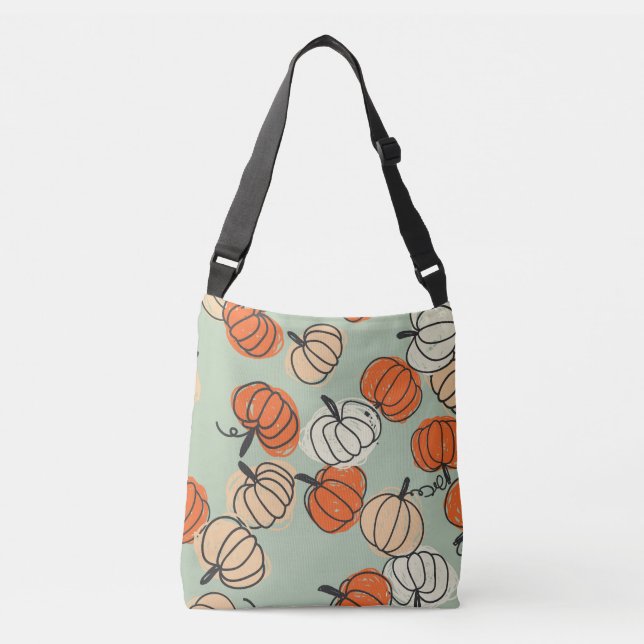 Pumpkins: Thanksgiving seamless pattern. Crossbody Bag (Front)