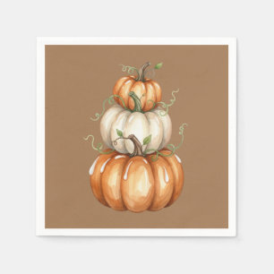 Pumpkins Thanksgiving Watercolor Napkin