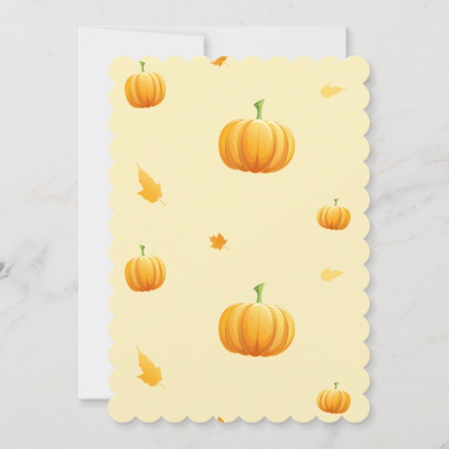pumpkins thanksgiving wedding invitations (Front)