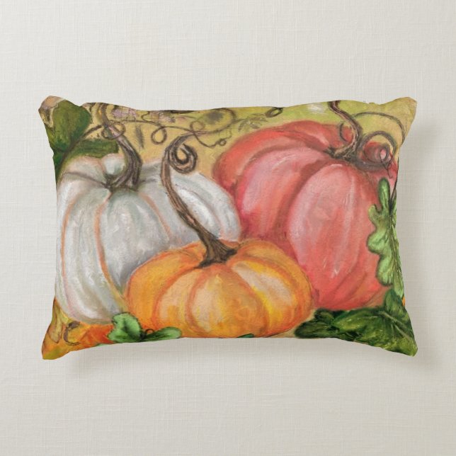 Pumpkins Throw Pillow (Front)