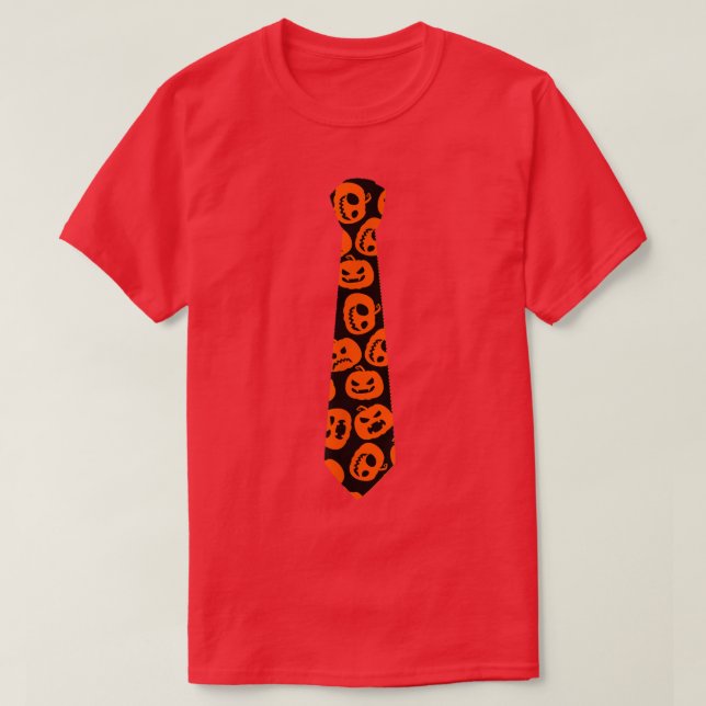 Pumpkins Tie  T-Shirt (Design Front)