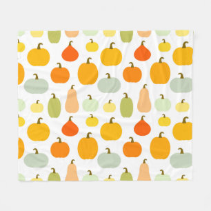 Pumpkins varieties pattern  fleece blanket