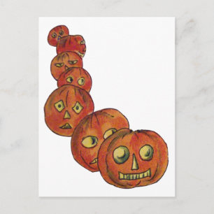 Pumpkins (Vintage Halloween Card) Postcard