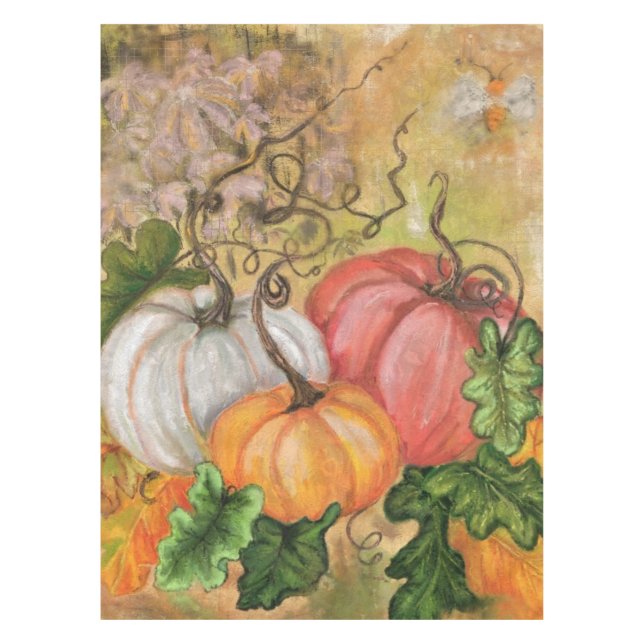Pumpkins - Watercolor Art Tablecloth (Front)