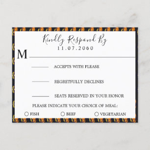 Pumpkins Wedding RSVP Card