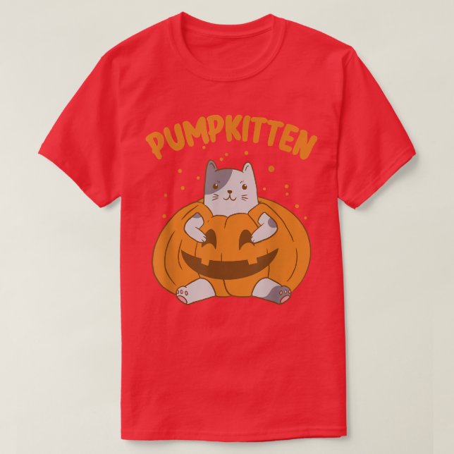 pumpkitten Halloween 2022 group funny Pumpkin and  T-Shirt (Design Front)