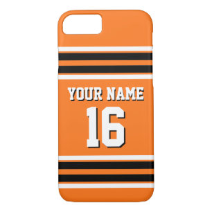 Pumpkn Orange Black Team Jersey Custom Number Name iPhone 8/7 Case