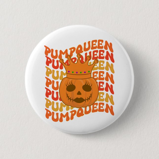 PumpQueen Halloween Couple Matching Costume   6 Cm Round Badge (Front)