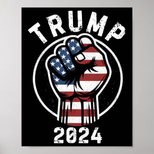 Pumps Fist Vote Republican 2024 Usa Men Women  Poster