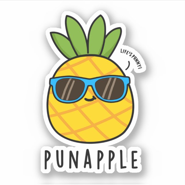 Pun-apple Cute Fruit Pineapple Pun Sticker (Front)