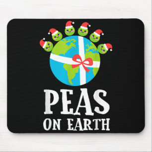 Pun Christmas Sayings Peas On Earth Funny Xmas Gif Mouse Mat