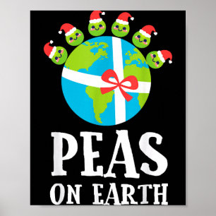 Pun Christmas Sayings Peas On Earth Funny Xmas Gif Poster