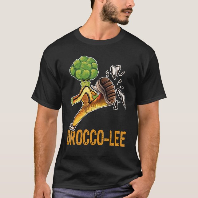 Pun Dad Joke Brocco Lee  Vegetable Broccoli T-Shirt (Front)