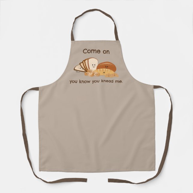 Pun Filled Bread Design Apron (Front)