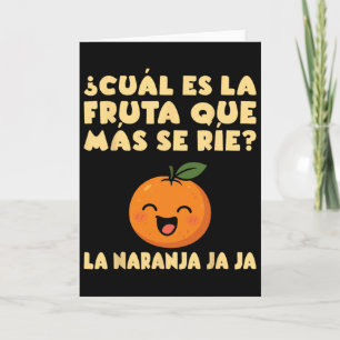 Pun Fruit Joke Funny Maestra School Spanish Teache Card