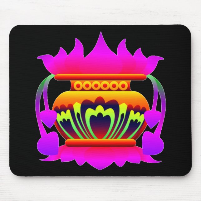 Pun kalasa Sri Lanka traditional pot of prosperity Mouse Mat (Front)