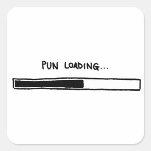 Pun Loading Square Sticker