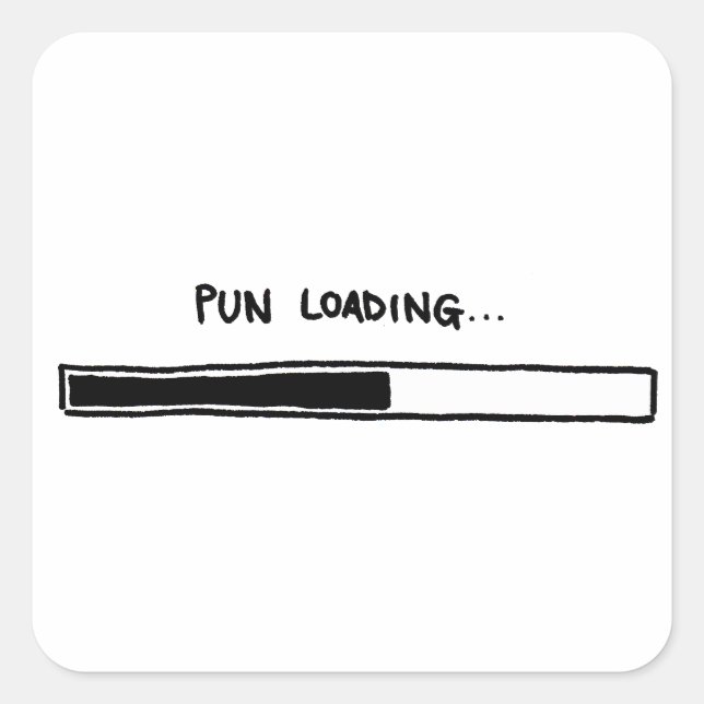 Pun Loading Square Sticker (Front)