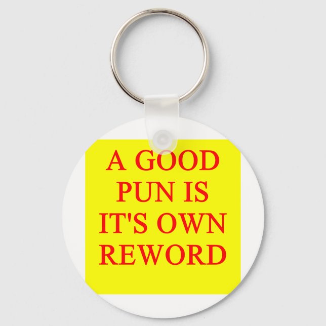 pun on puns key ring (Front)