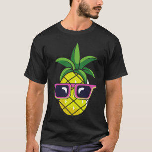 Pun Shades Pineapple Tropical Fruit Sunglasses Pin T-Shirt