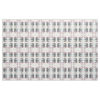 Puna Flamingo Vintage Illustration Fabric