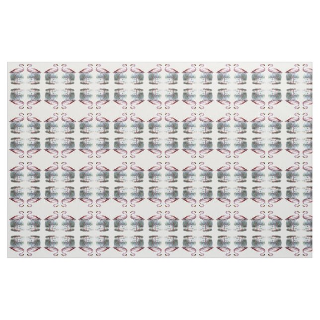 Puna Flamingo Vintage Illustration Fabric (Yard)