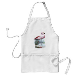 Puna Flamingo Vintage Illustration Standard Apron